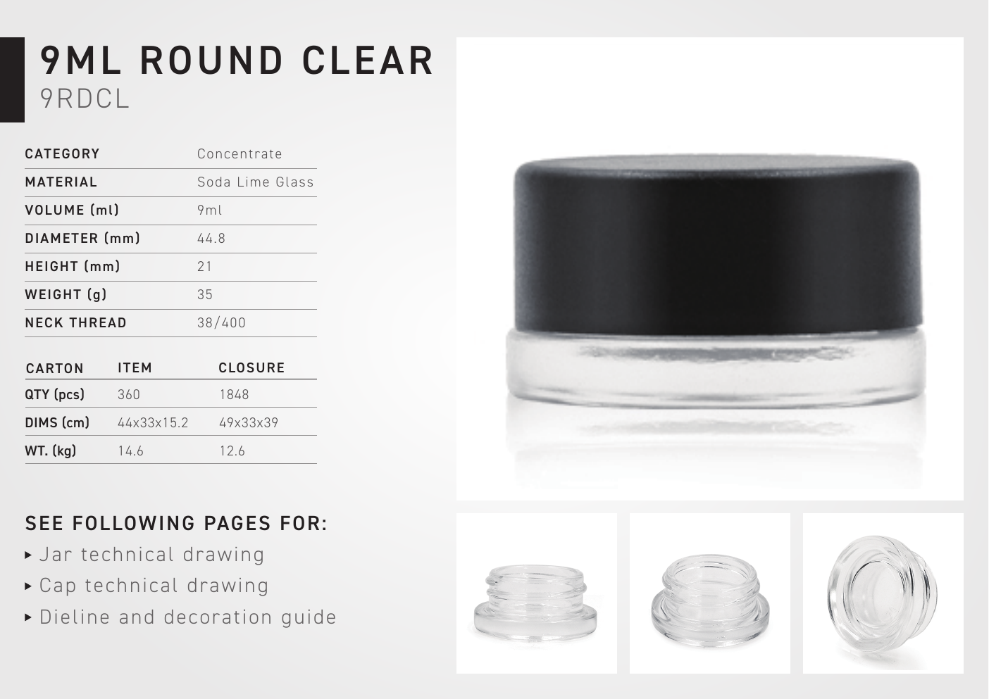 9ml Round Concentrate Jar