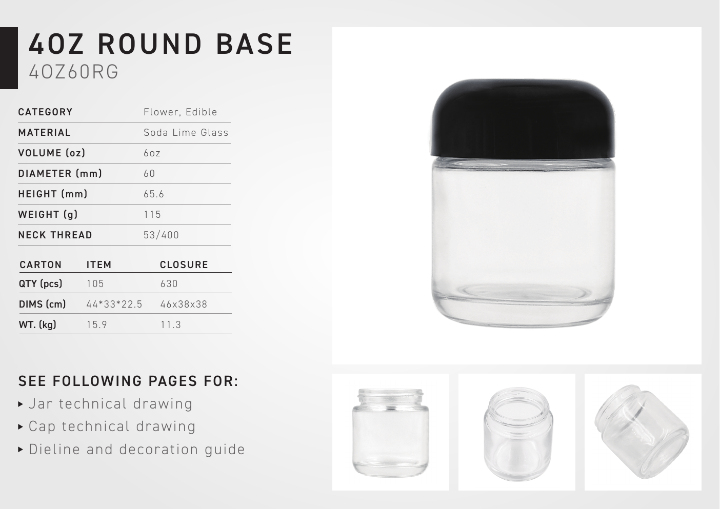 4oz Round Top Flower Jar PDF preview